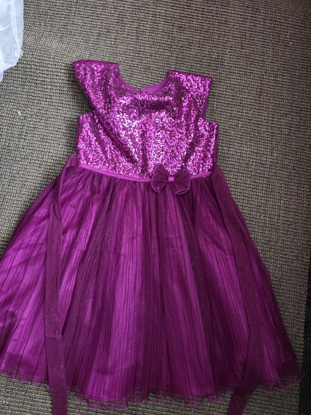 Jona Michelle Magenta Sequin Tulle Party Dress